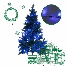 200 LED Ziemassvētku spuldzīšu virtene 17,5m.,zila gaisma