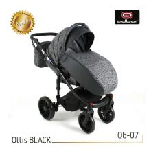 Adbor Ottis Black Art.Ob-07 Universālie bērnu 3 vienā ratiņi