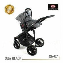 Adbor Ottis Black Art.Ob-07  universalus kūdikis 3 viename vežimėlyje