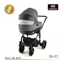 Adbor Ottis Black Art.Ob-07 Universālie bērnu 3 vienā ratiņi