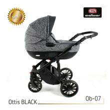 Adbor Ottis Black Art.Ob-07 Universālie bērnu 3 vienā ratiņi