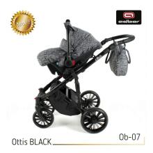 Adbor Ottis Black Art.Ob-07 Universālie bērnu 3 vienā ratiņi