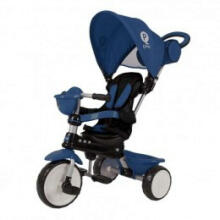 QPlay Comfort Eva Art.90728 Blue  Bērnu  ar EVA riteņiem, rokturi un jumtiņu
