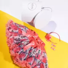 LaVashka Luxury Skirt  Strawberry Cream Art.140576 Super kuplie svārciņi princesēm