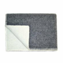 New Zeland Wool Art.112.19 Grey / White Vaikiškos natūralios vilnos antklodė / antklodė 100x140 cm