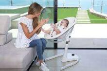 Mima Moon Art.H104RH-CL-W-SH101-SW White/Snow White Bērnu barošanas krēsliņš ar ieliktņi 2in1