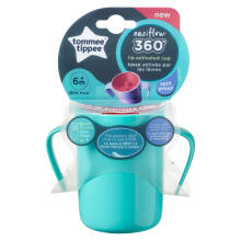 TOMMEE TIPPEE krūzīte ar rokturiem EASI-FLOW 360, 6m+, green, 44720611