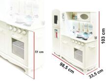 Ikonka Wooden Kitchen XXL Led Art.KX6491 Деревянная кухня с аксессуарами и световыми эффектами