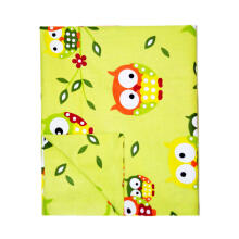 UR Kids Bedding Art.141141 Owl Green Kokvilnas gultas veļas komplekts no 3 daļam