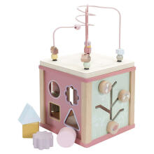 Little Dutch Activity Cube Art.7331 Fairy Garden Attīstošāis aktivitātes kubs loģiskai domāšanai