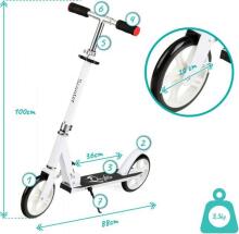 QKids Weiss Art.KIDS00035 White  Детский двухколесный трюковый самокат