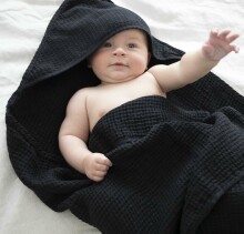 La Bebe™ NO Baby Towel  Art.141194 Lilac Dvielis bērniem ar kapuci no vafeļauduma 75x75cm (100% kokvilna)