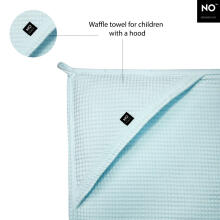 La Bebe™ NO Baby Towel  Art.141195 Mint  Вафельное полотенце  детское с капюшоном  75x75см