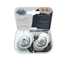 CANPOL BABIES silikona māneklītis, simetrisks BONJOUR PARIS, 0-6m, 2 gab, 22/647_blu