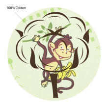 UR Kids Bedding Art.141332 Monkey Bērnu virspalags no kokvilnas 140x100cm