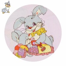 UR Kids Bedding Art.141377 Rabbit Pink  Детский пододеяльник из 100% хлопка 120x100cm
