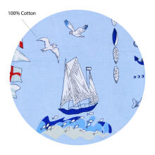 UR Kids Bedding Art.141386 Sea Blue Детский пододеяльник из 100% хлопка 140x100cm