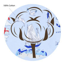 UR Kids Bedding Art.141389 Sea Blue Bērnu virspalags no kokvilnas 120x100cm