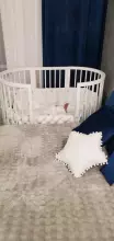 La Bebe™ Bed Kotto Olin 9 in 1 Art.141419 White   Apaļa koka daudzfunkcionāla gulta 9 vienā