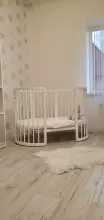 La Bebe™ Bed Kotto Olin 9 in 1 Art.141419 White   Apaļa koka daudzfunkcionāla gulta 9 vienā