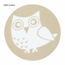 UR Kids Cotton  Art.141437 Owl Хлопковая пеленка для малышей 75x85 см