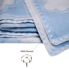UR Kids Blanket Cotton  Art.141497 Sheep Light Blue  Dabīgas kokvilnas pleds/sega bērniem 100x140cm