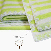 UR Kids Blanket Cotton  Art.141498 Butterfly Light Green  Детское одеяло/плед из натурального хлопка 100х140см