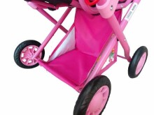 Atix Doll Stroller Agatka Art.141505 Mix  Кукольная коляска с сумкой