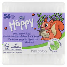 Bella Baby Happy Art.141655 Ватные палочки с ограничителем, 56+8шт.