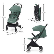 KinderKraft Indy 2 Art.KSINDY00GRE0000 Sea Green  Sporta pastaigu rati