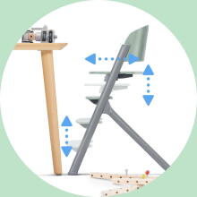 KinderKraft Livy Art.KHLIVY00WOD0000 Beige bērnu barošanas krēsliņš