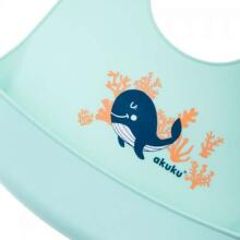 Akuku Silicone Bib Art.A0505 Priekšautiņš silikona ar kabatiņu