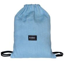La bebe™ Nursing Sling Cotton Art.141914 Blue  Слинг из хлопка с кольцами (для детей до 36 месяцев) + мешочек для хранения