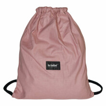 La bebe™ Nursing Sling Linen Art.141916 Pink Слинг из натурального льна с кольцами (для детей до 36 месяцев) + мешочек для хранения