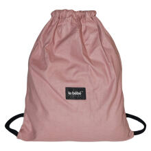 La bebe™ Nursing Sling Linen Art.141916 Pink Слинг из натурального льна с кольцами (для детей до 36 месяцев) + мешочек для хранения
