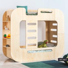 Adeko Furniture Mundo Art.142090  Bērnu gulta mājas formā no dabīgas priedes  140x70cm