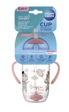 CANPOL BABIES mācību krūze BONJOUR PARIS, 6m+, 270ml, red, 56/607_red