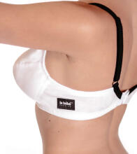 La Bebe™ Lingerie Basic Bio Cotton Art.142426 White&Black Barošanas krūšturis