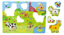 Wooden Puzzles Art.KX7880_1  Детский деревянный пазл
