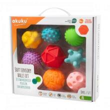 Akuku Sensory Balls Art.A0452 Masāžas-sensoru bumbu komplekts (8 gab.)