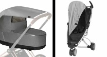 La bebe™ Visor Art.142531 Sky Universāls saules sargs (aizsargs) bērnu ratiem un autokrēsliem +DĀVANĀ funkcionāla somiņa no ūdeni atgrūdošā auduma