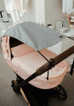La bebe™ Visor Art.142590 Honey Universālais saules sargs (aizsargs) bērnu ratiem un autokrēsliem +DĀVANĀ funkcionālā somiņa no ūdens atgrūdošā auduma
