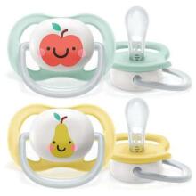 Philips Avent Ultra Air Fruits Art.SCF080/17  Пустышка силиконовая 0-6м,(2 шт.)