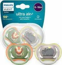 Philips Avent Ultra Air  Art.SCF085/17  Пустышка силиконовая 6-18м, BPA-Free (2 шт.)
