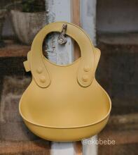 Bibs Overall Dinner Set Art. 142711 Mustard Силиконовый слюнявчик