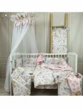 MimiNu Bed Bumper Art.142847 Sarenka Pink Bērnu gultiņas aizsargapmale  180cm