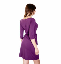 La Bebe™ Nursing Cotton Dress Donna Art.142856 Violet Pirms/Pēc dzemdību kleita/halāts