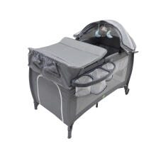 Multifunkcionālā ceļojumu gulta ar pārtinamo galdiņu Art. 608159, līdz 15 kg, pelēka