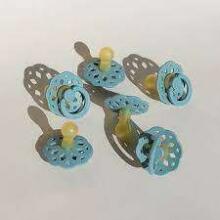 Bibs Boheme Art.142917 Baby blue/Island sea Apaļš māneklītis (knupītis) no 100% naturāla kaučuka no 0-6 mēn. (2 gb.)