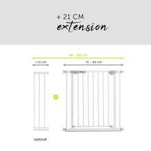 HAUCK drošības vārti priekš kāpnēm AUTOCLOSE 'n STOP 2, 75-80 cm, white, 59734